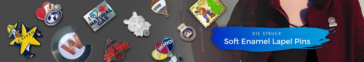 Soft Enamel Die Struck Lapel Pins