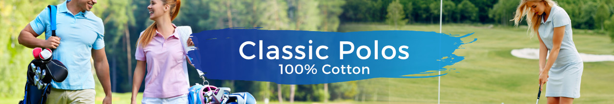 100% Cotton Solid Golf Shirts