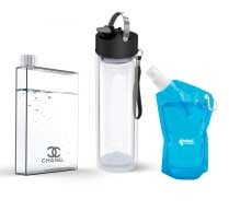 Branded reusable plastic water bottles from Artik Toronto