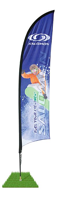 WF-SS 9' Shark Fin Wind Flag Kit - Single Sided