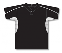 BA1745 One Button Dryflex Baseball Jerseys with Half Side Inserts