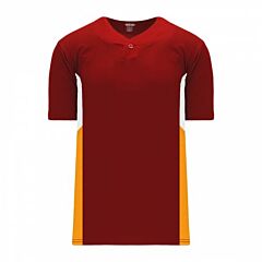 BA1763 One Button Dryflex Baseball Jerseys with Mesh Top Side Inserts