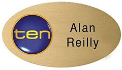 Full Colour Oval Metal Name Badge (2.5