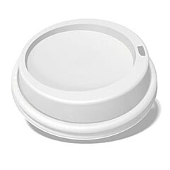 White Dome Sipper Hot Cup Lid for 10oz-20oz
