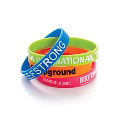 Silkscreen Printed Silicone Bracelets/Wristbands
