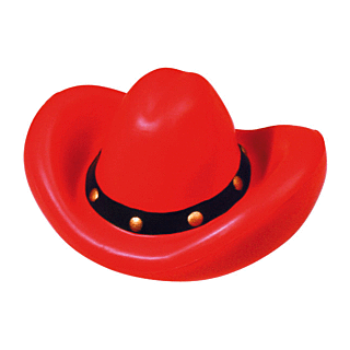 GK306 Red Cowboy Hat Stress Reliever Ball