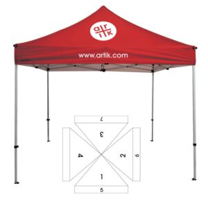 TS10-I7, 10' Square Tent - 7 Imprint Locations