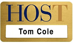 Screen Printed Metal Plated Name Badge (2 7/8