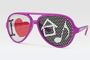 Aviator Style Sunglasses with Pinhole Lenses