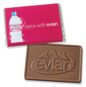 Full Colour Wrapped 1 oz Custom Molded Chocolate Bars