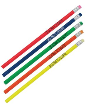 Neon Pencil with Matching Eraser