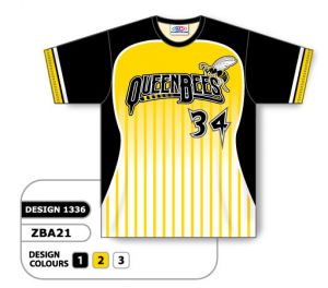 Crew-Neck Sublimated Ladies Baseball Jersey (Design 1336 Style ZBA21)