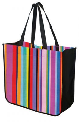 Large Multi-Stripe Recycled Tote