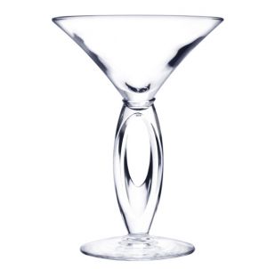 6.75oz Martini Glass with Deep Etch Decoration