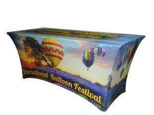 8' Full Colour Form-Fitting Spandex Table Cover