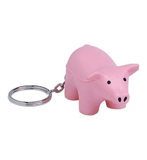 GK123 Pig Keyring Stress Reliever Ball