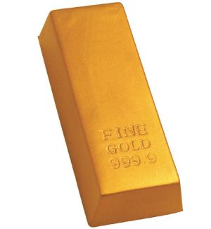 GK264 Gold Bar Stress Reliever Ball