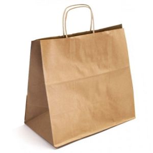 18 x 7 x 19 Natural Kraft Paper Shopper Bag