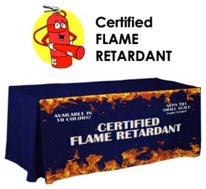 8' Flame Retardant Fitted Table Cover