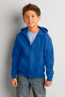 Gildan Youth Full Zip Hooded Sweatshirt 