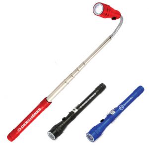 THE LEADERS Extended Flex Telescopic 2 Magnet LED Flashlight