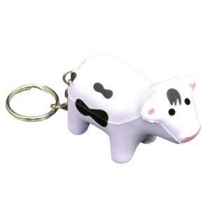 GK110 Cow Keyring Stress Reliever Ball