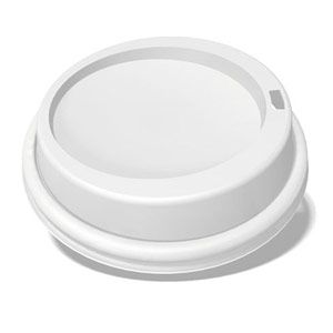 White Dome Sipper Hot Cup Lid for 10oz-20oz
