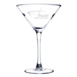7.25oz Martini Glass with Deep Etch Decoration
