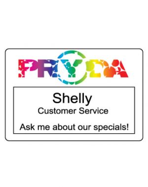 Full Colour Print - Window Plastic Name Badge (3