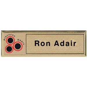 Prestige Bevelled Tape Slot Metal Name Badge (2 15/16