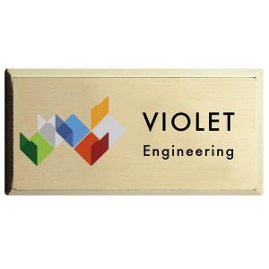 Full Colour Prestige Bevelled Metal Name Badge (2 15/16 x 1 7/16)