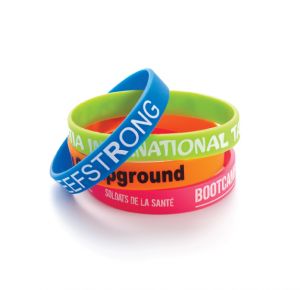 Silkscreen Printed Silicone Bracelets/Wristbands