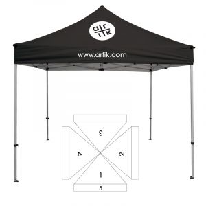 10' Square Tent - 5 Imprint Locations