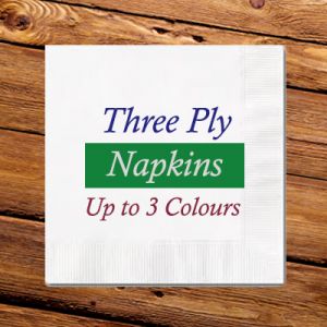 3 Ply Cocktail Napkins - Up to 3 Colours