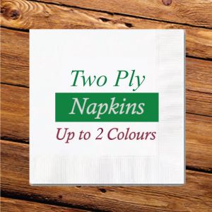 2 Ply Cocktail Napkins - Up to 2 Colours