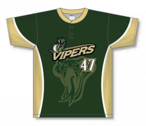 ZBA31 Two Button Dry-Flex Sublimated Baseball Jersey