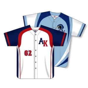 AK-ZBA71 Full Button Dry-Flex Sublimated Baseball Jersey