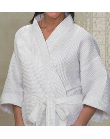 Manaweave Robe Custom Embroidered Waffle Weave Bath Robe | Custom Bathrobes