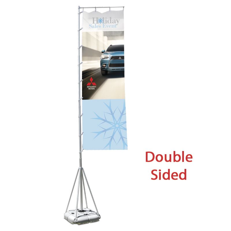 Custom Printed 17' Rectangle Flag and Base - Double Sided | Custom Wind ...
