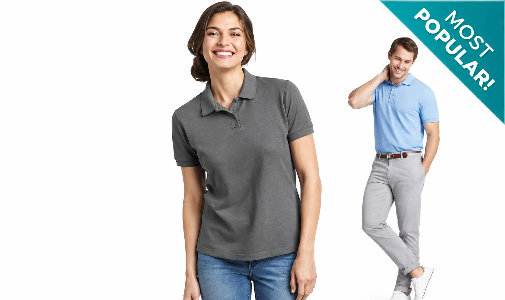 100% Cotton Solid Golf Shirts