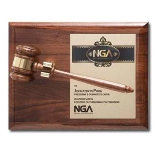 8277.19 Removable Gavel Plaque - Piano Finish