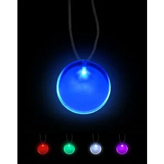 2" LED Round badge with lanyard