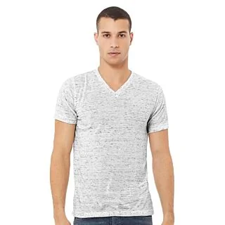 3655 BELLA Unisex Textured Jersey V-Neck Tee