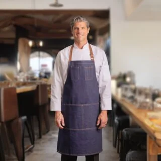 1244 Chef Designs Denim Chef Apron - Custom Printed