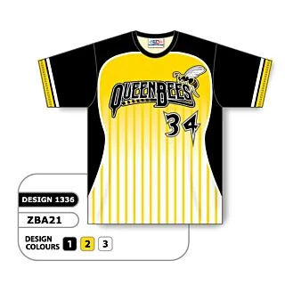 ZBA21 Crew-Neck Sublimated Ladies Baseball Jersey (Design 1336 Style ZBA21)