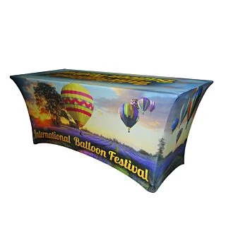 8' Full Colour Form-Fitting Spandex Table Cover
