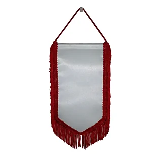 Full Fringe Rectangular Banner with Triangular Bottom (5.5" x 10")