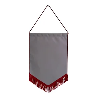 Bottom Fringe Rectangular Banner with Triangular Bottom (10" x 14")