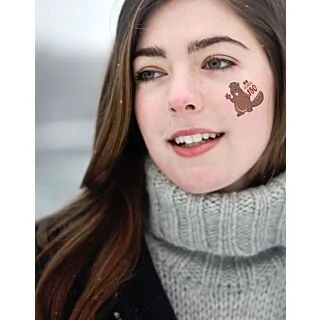 2 by 2 Full Colour Custom Printed Temporary Tattoos