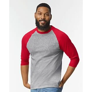 5700 Gildan Heavy Cotton Raglan 3/4 Sleeve T-Shirt - Customizable